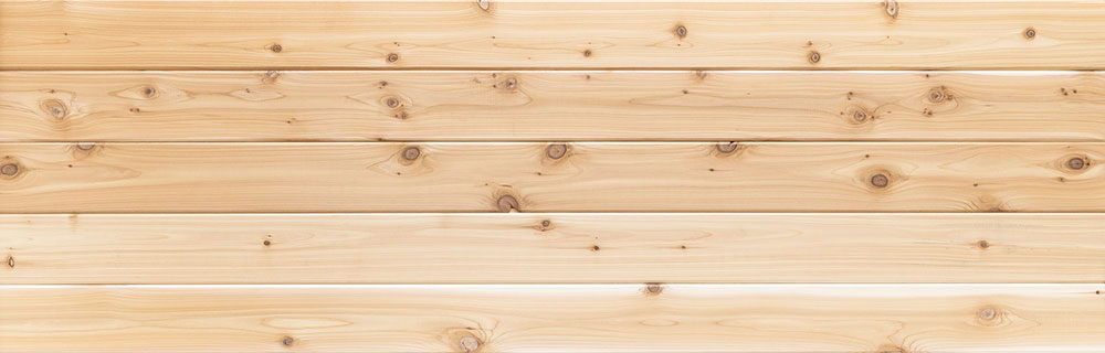ウエスタンレッドシダー(米杉) 本実サイディング 節付　本実・V溝加工　17.5x127x1520mm